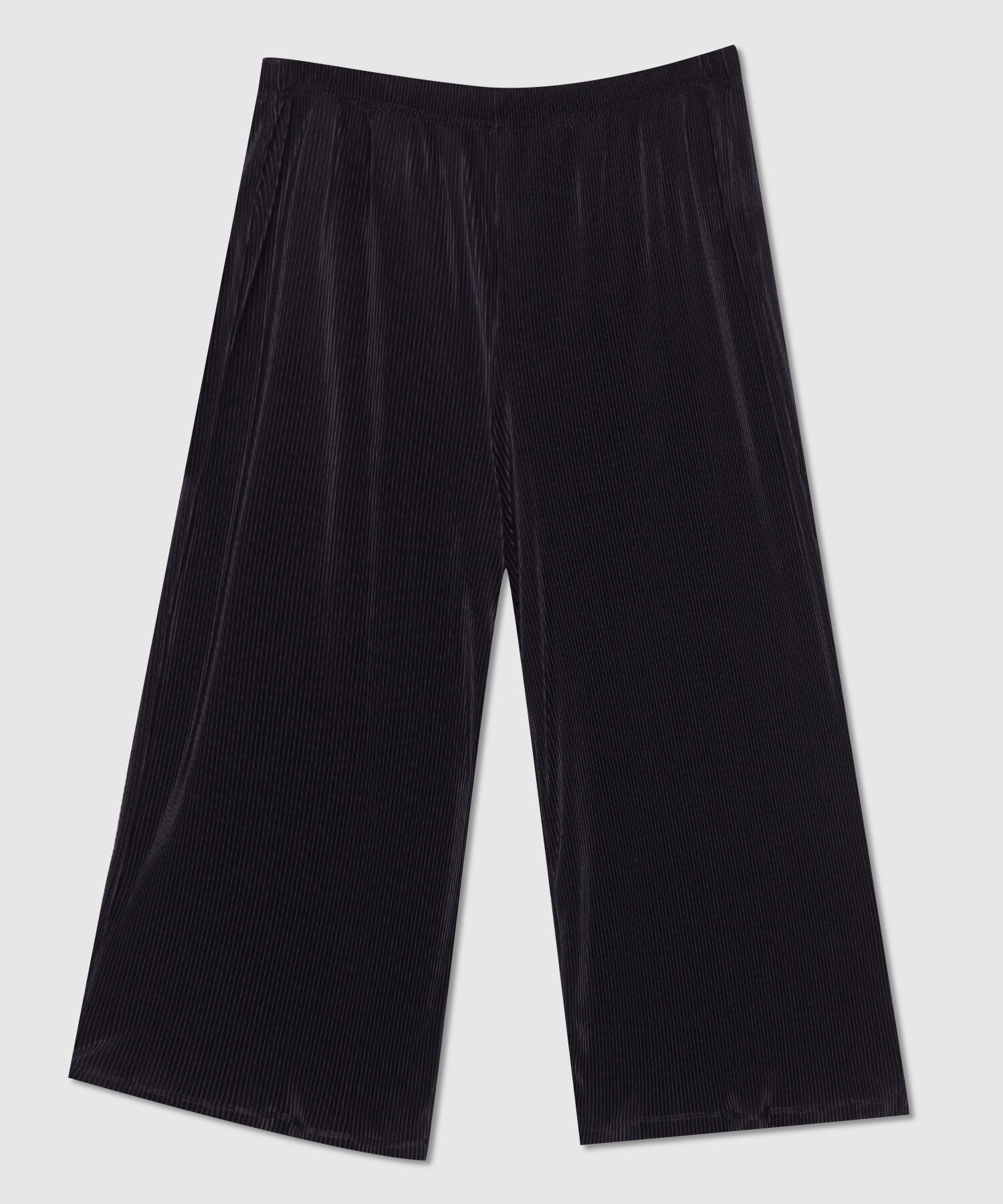 Pantalón Culotte En Tela Plisada