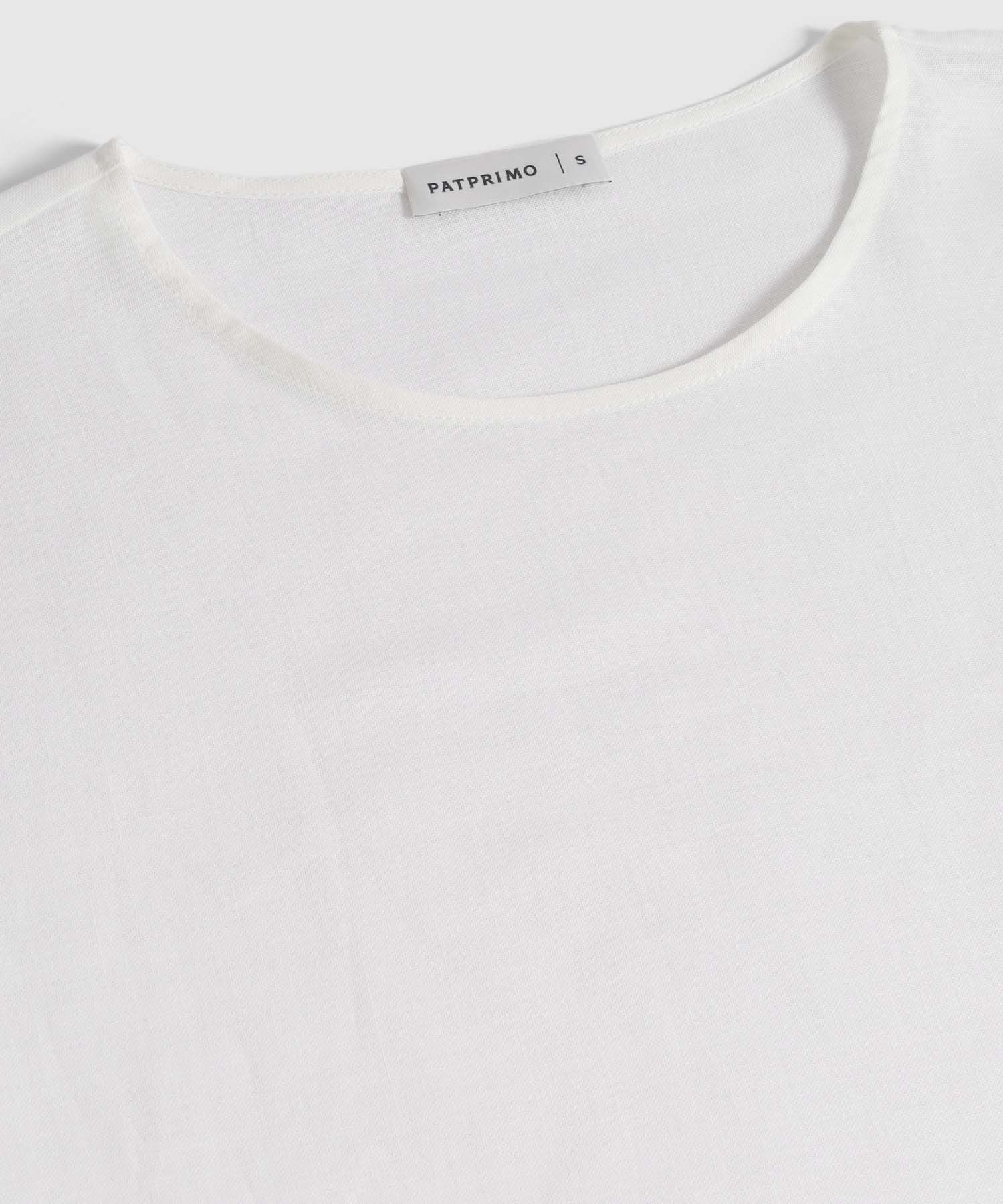 Blusa Unicolor Manga Corta Con Doblez Para Mujer