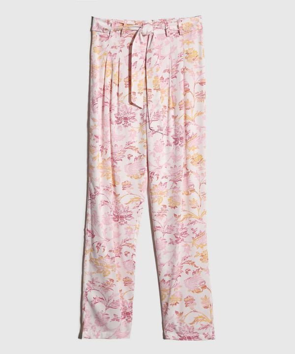 Pantalón Casual Estampado Botánico