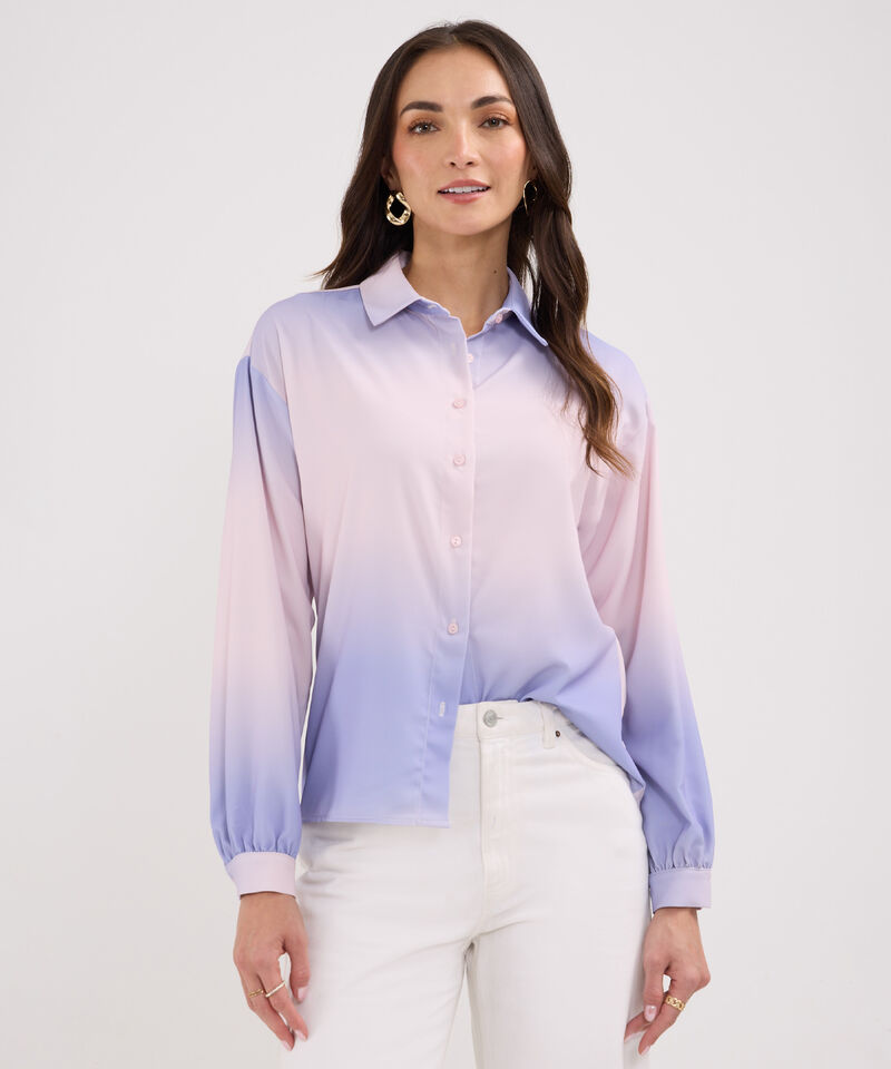 Camisa Estampada Manga Larga
