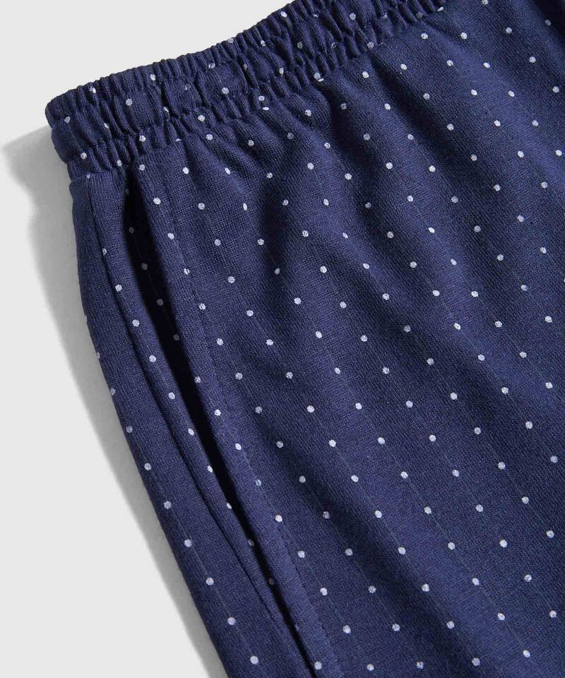 Conjunto Pijama Camisa Cuello V Y Pantaloneta Estampada Para Hombre