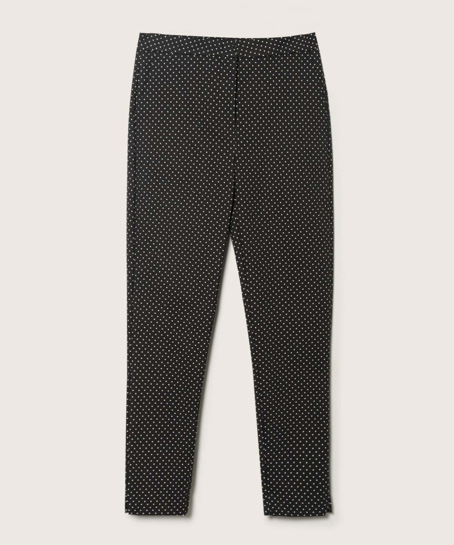 Pantalón Básico Estampado De Puntos