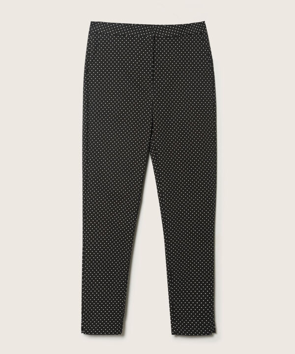 Pantalón Básico Estampado De Puntos