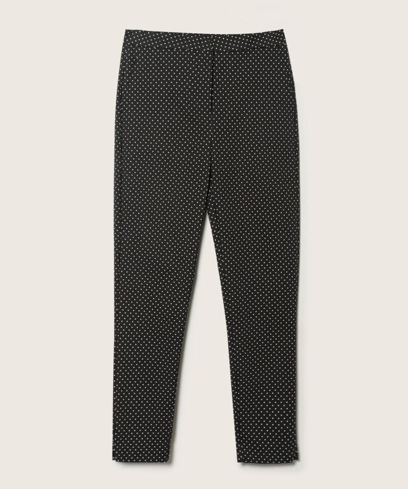 Pantalón Básico Estampado De Puntos