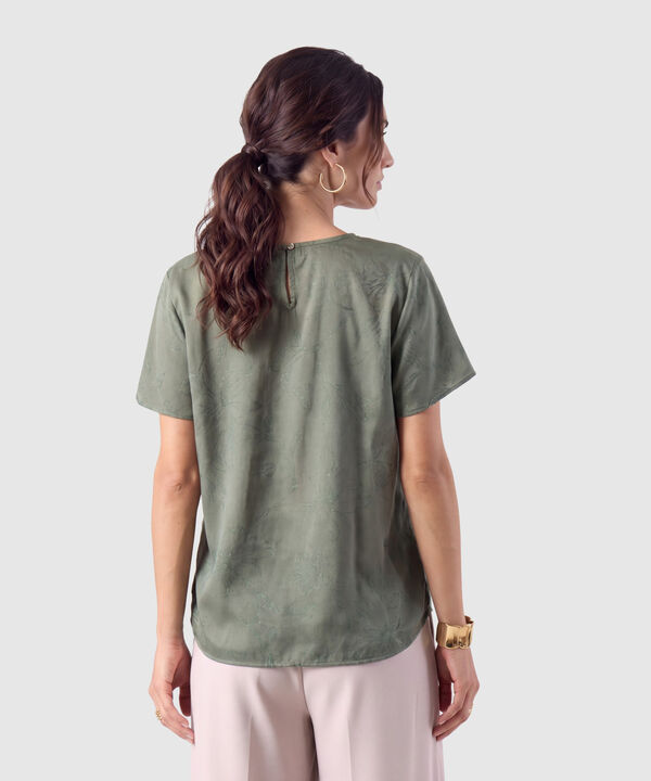 Blusa Cuello Redondo Para Mujer