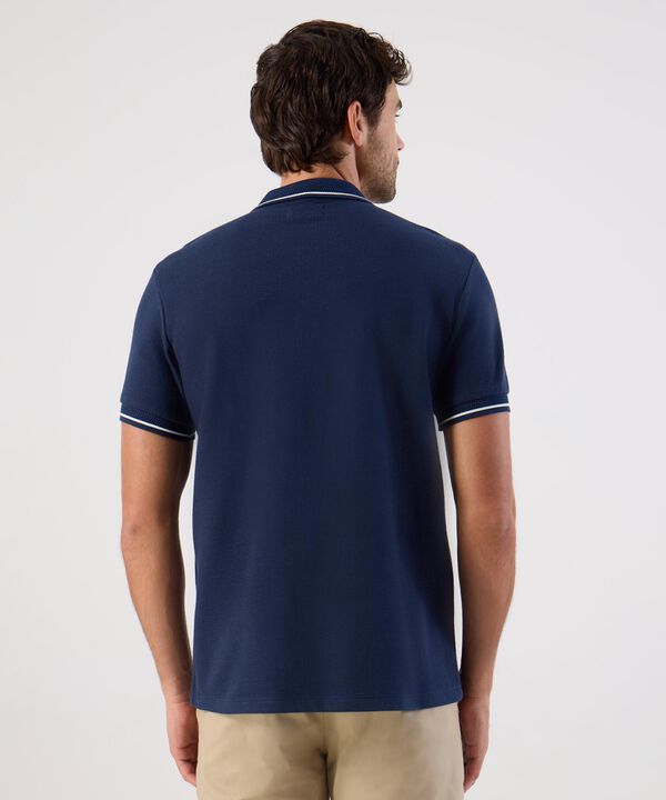 Polo Con Cuello Tejido Para Hombre