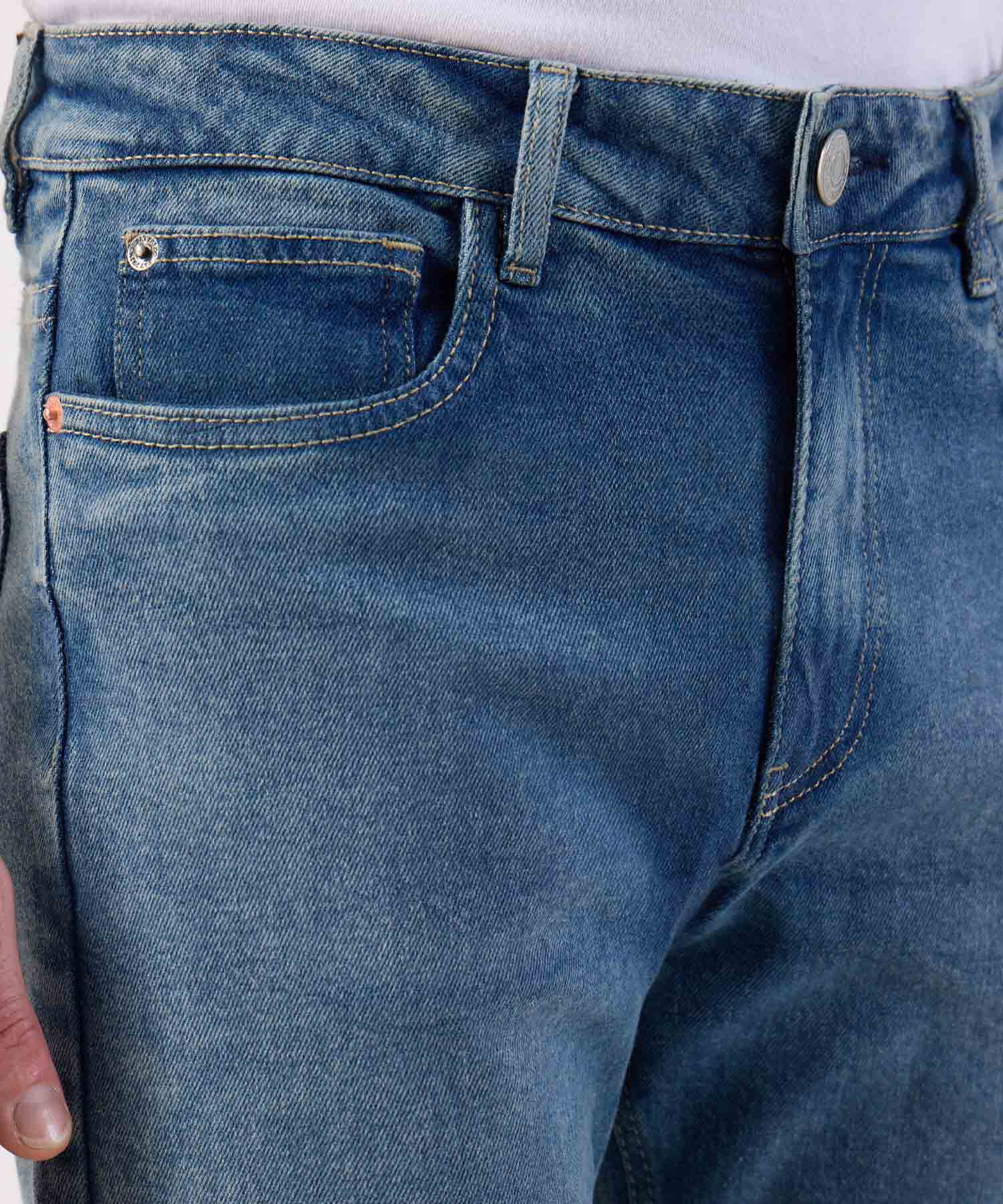 Jean Clásico de Corte Recto Cómodo Para Hombre