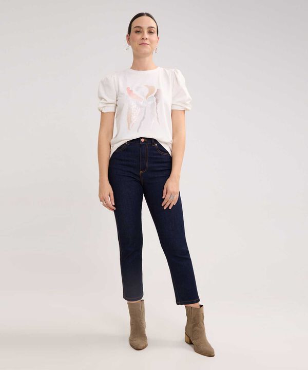 Camiseta Con Screen En Frente  Escote Redondo image number null