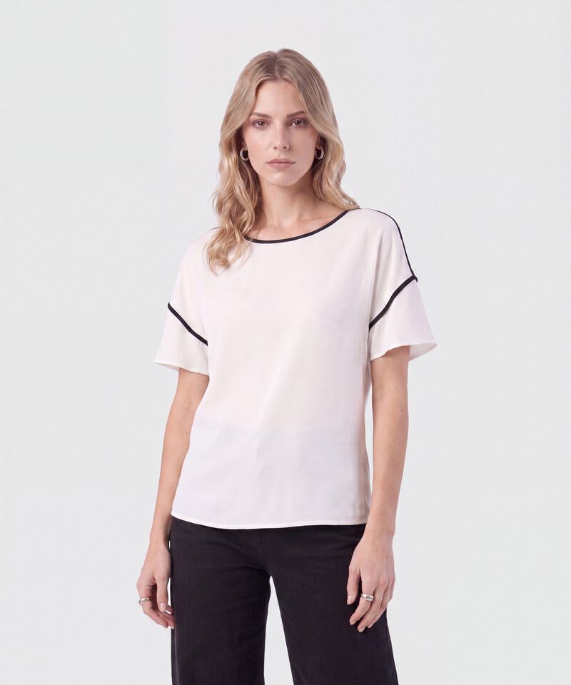 Blusa De Manga Acampanada Para Mujer