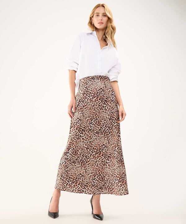 Falda Satinada Animal Print image number null