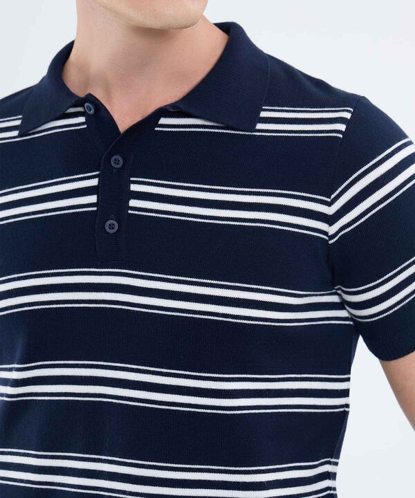 Polo Tejida Preteñida Para Hombre image number null