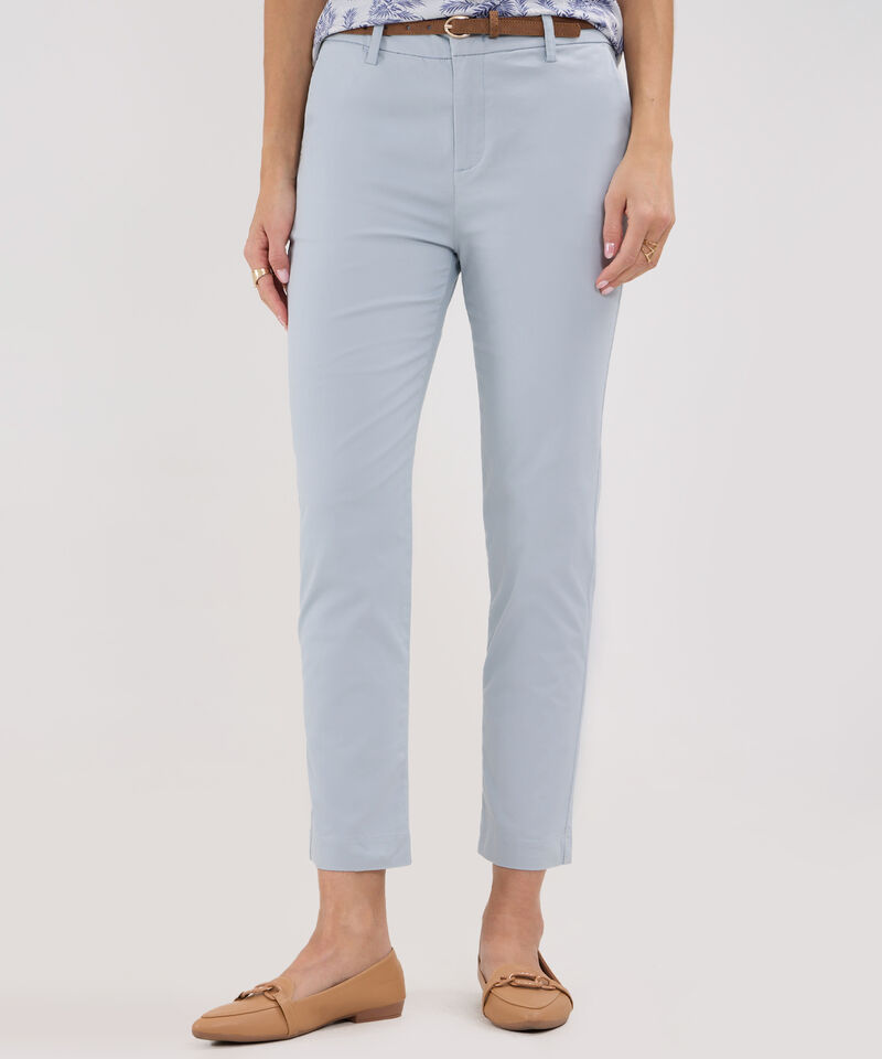 Pantalon Unicolor Chino Con Cinturon