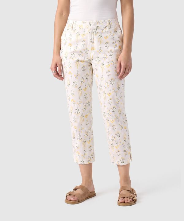 Pantal&oacute;n Capri Unicolor Para Mujer image number null