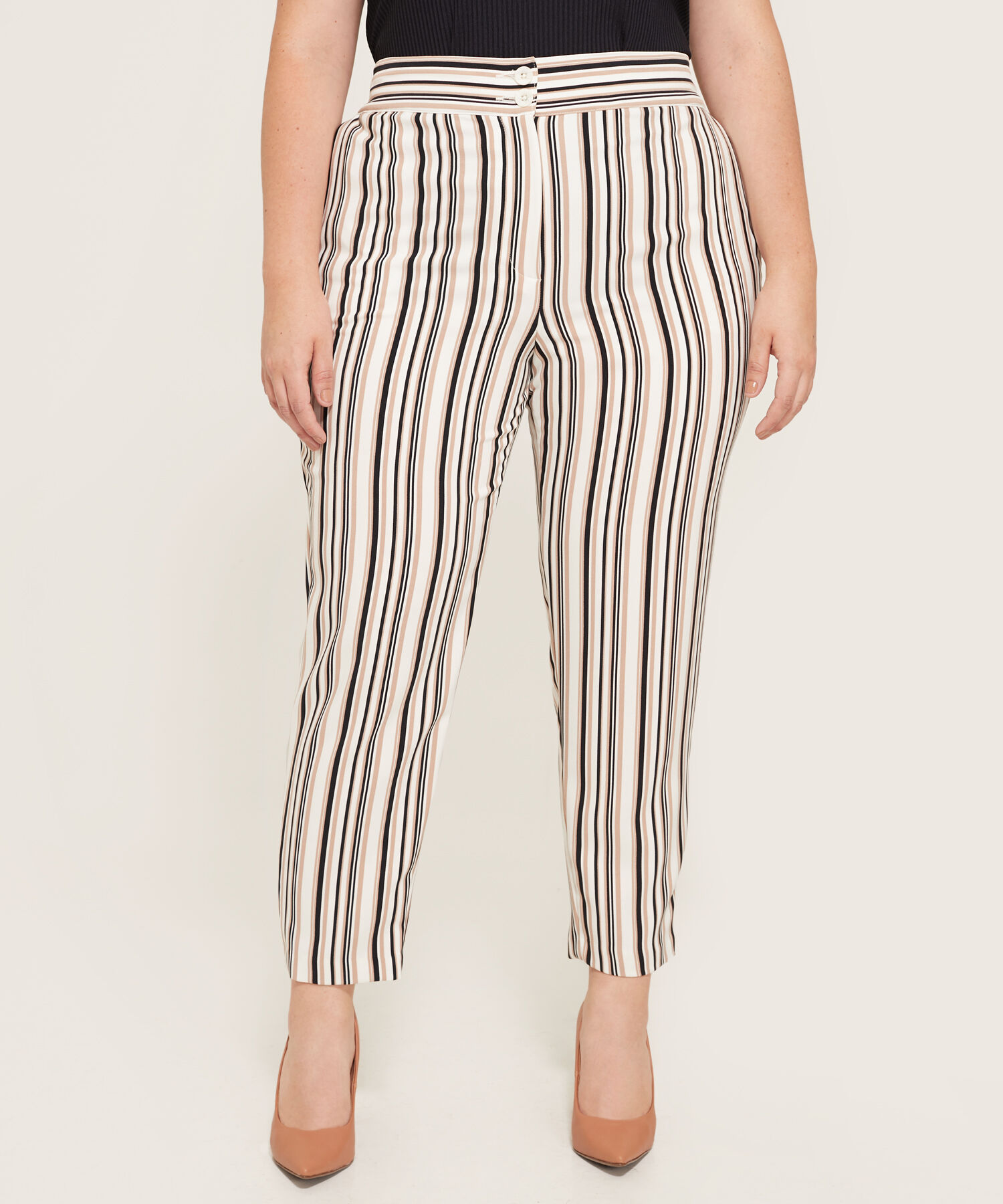 Pantalon Estampado A Rayas