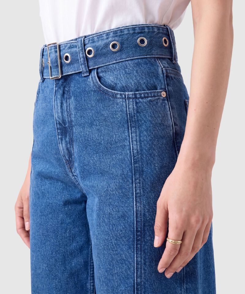 Jean Wide Leg Tiro Alto Mujer