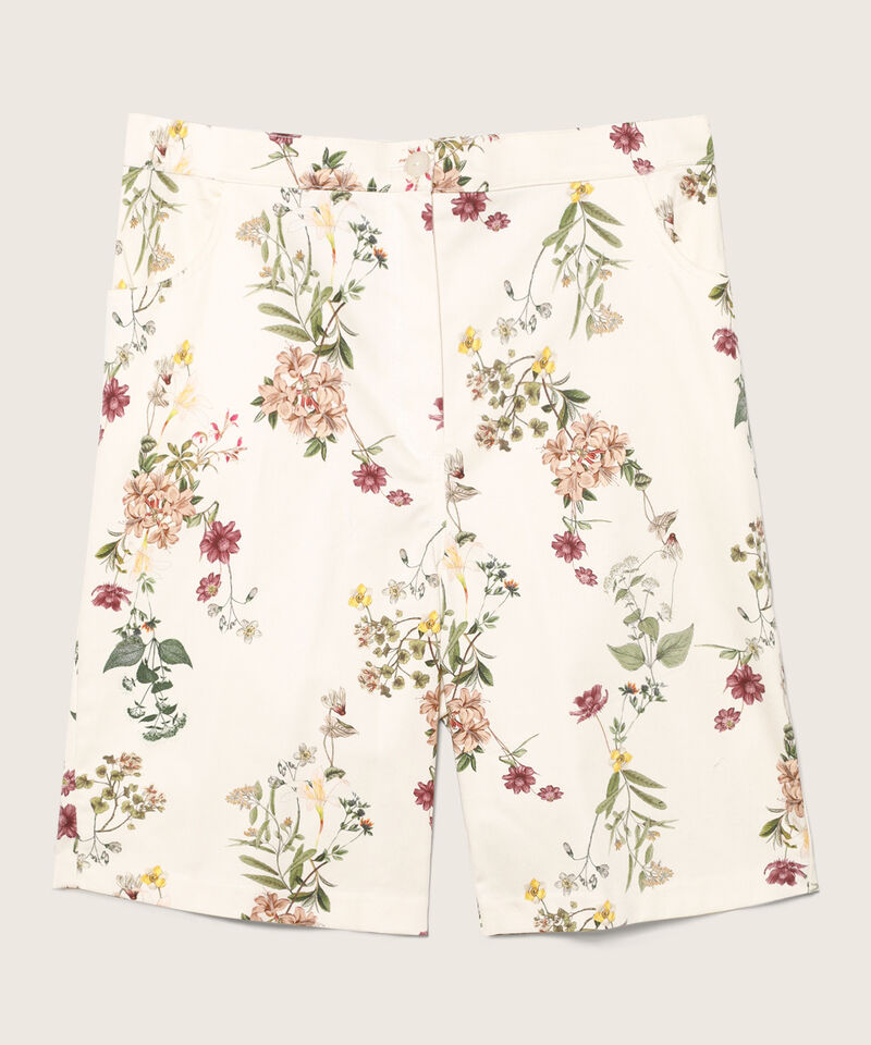 Bermuda Estampada Con Elástico En Posterior