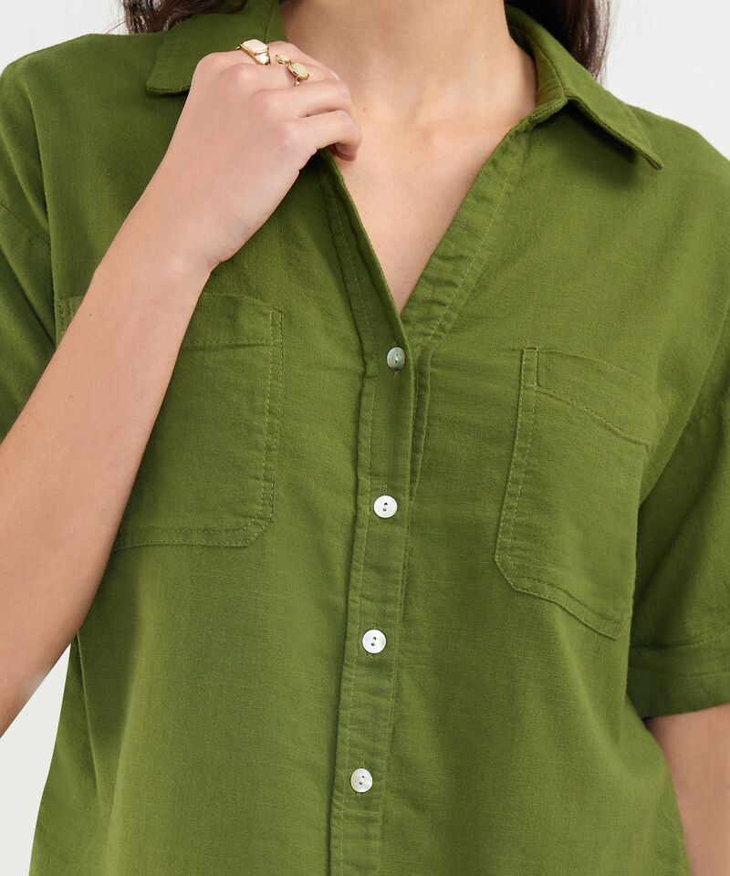 Camisa Resort en Efecto Lino