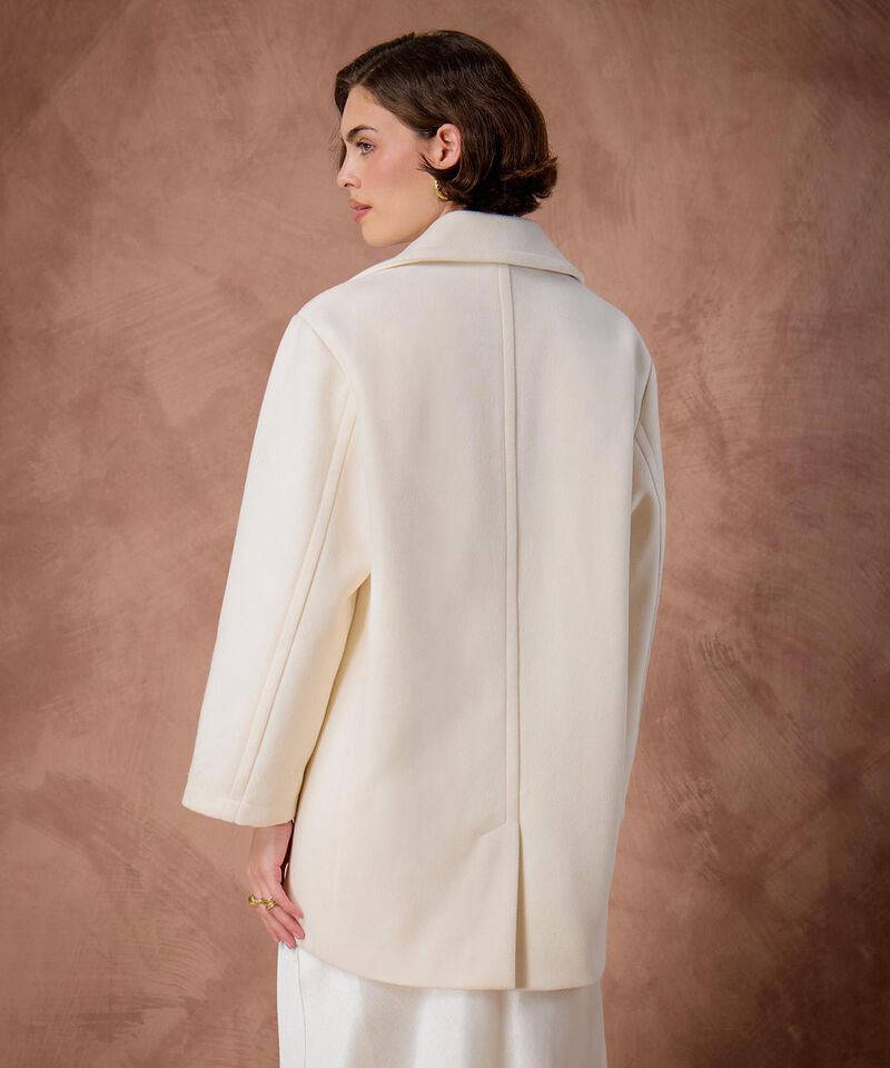 Chaqueta Mujer Cruzada Doble Botonadura Lana