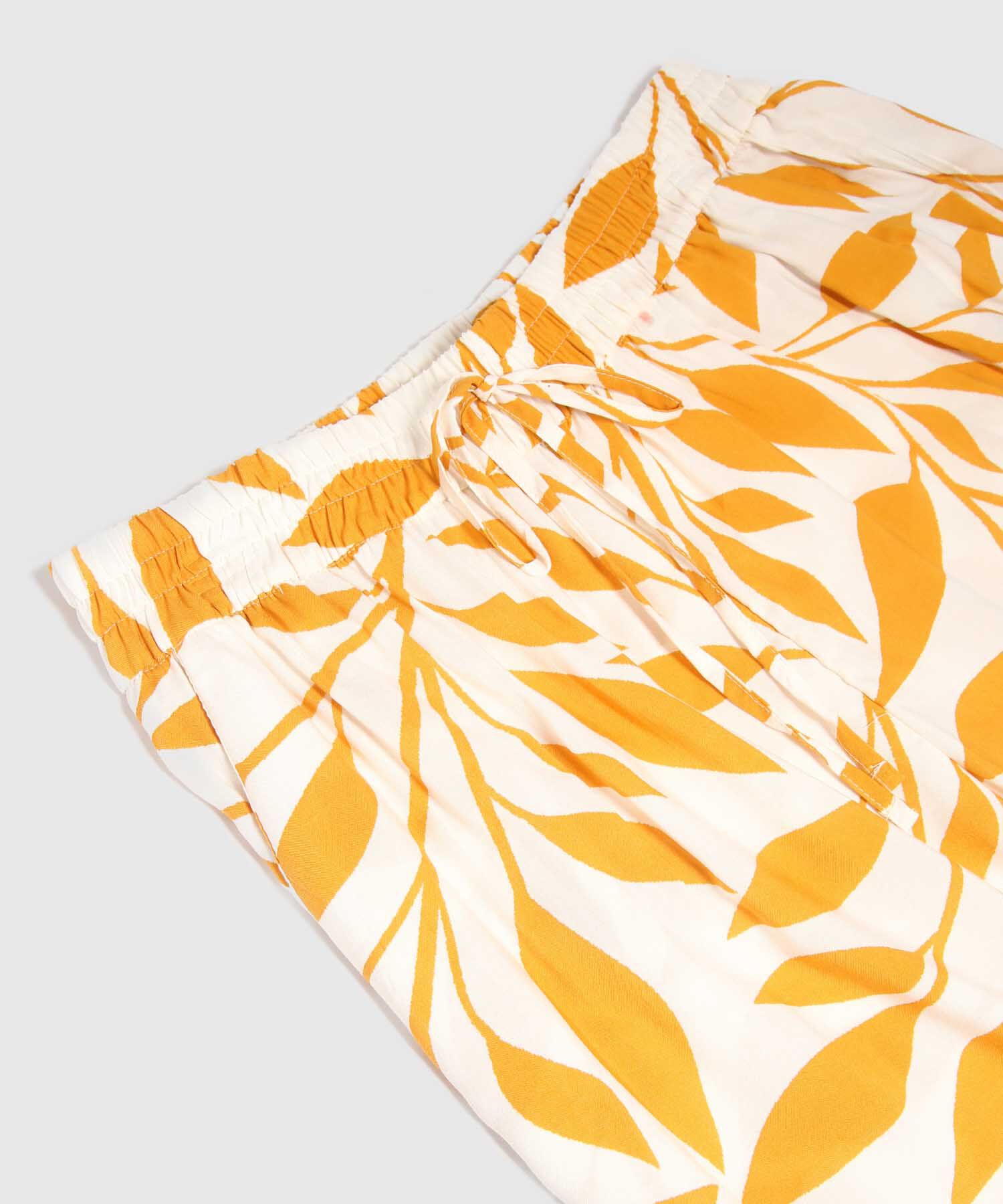 Pantalon Estampado Con Pretina Encauchada
