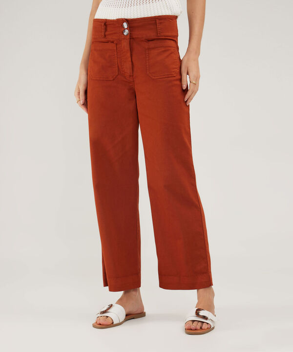 Pantalon Wide Leg Unicolor image number null