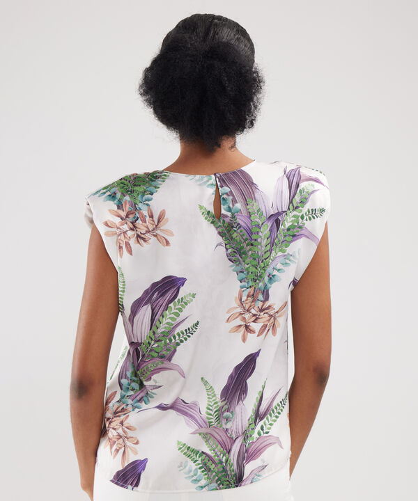 Blusa Estampada Manga Sisa