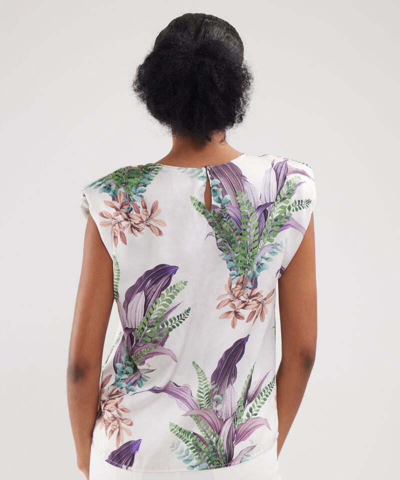 Blusa Estampada Manga Sisa