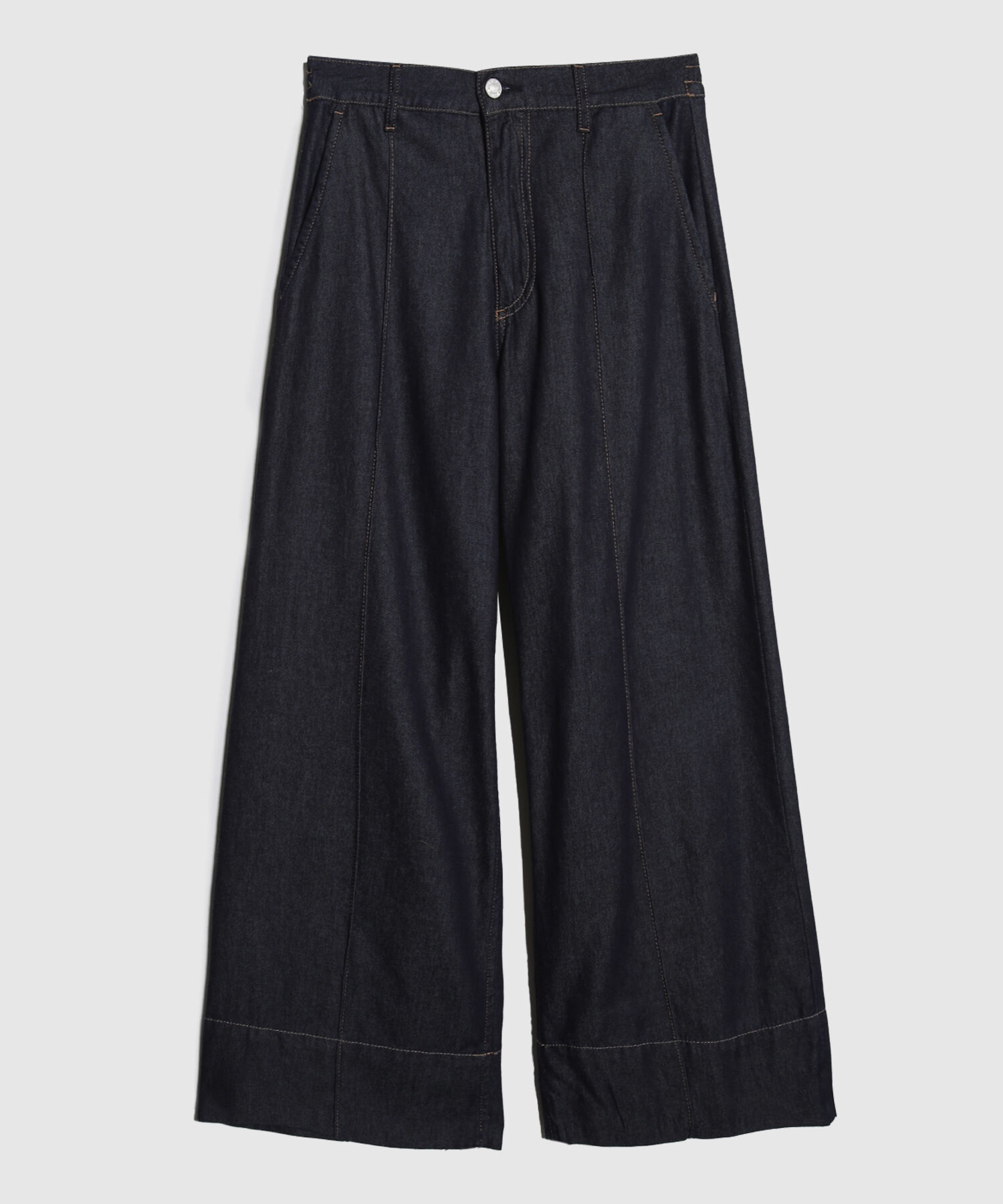 Jeans Wide Leg Tono Oscuro