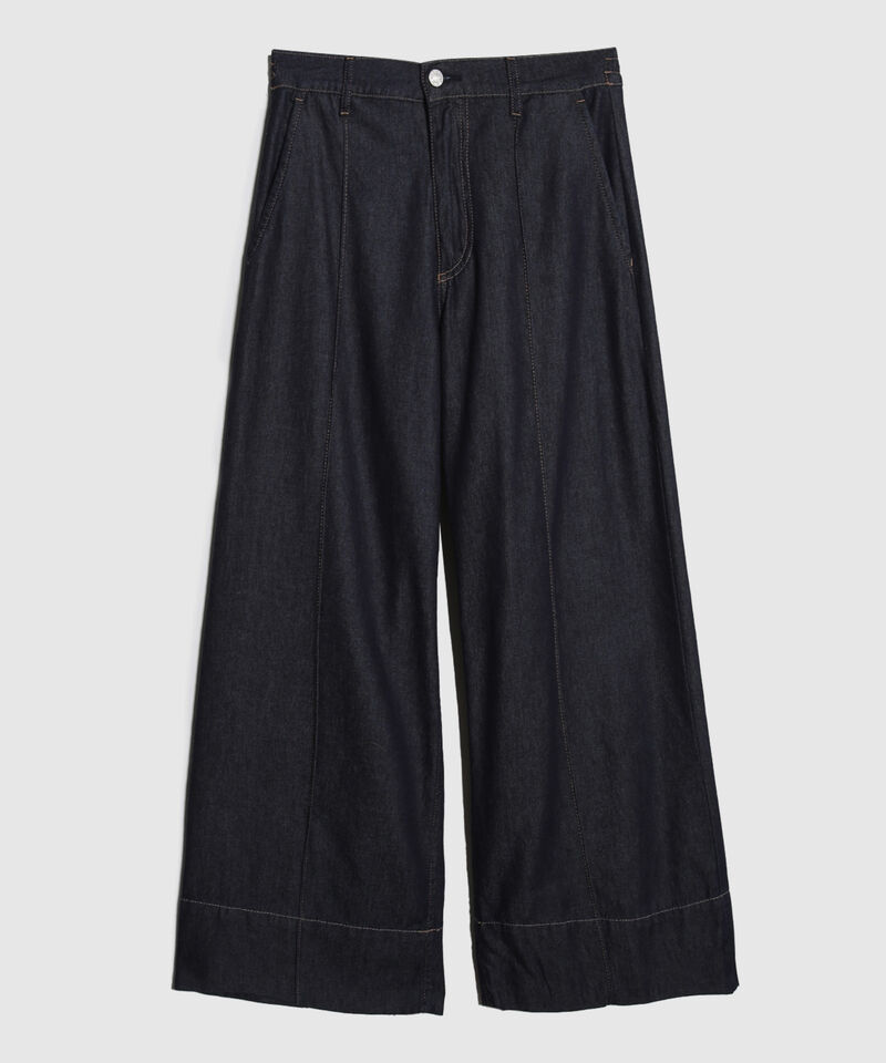 Jeans Wide Leg Tono Oscuro