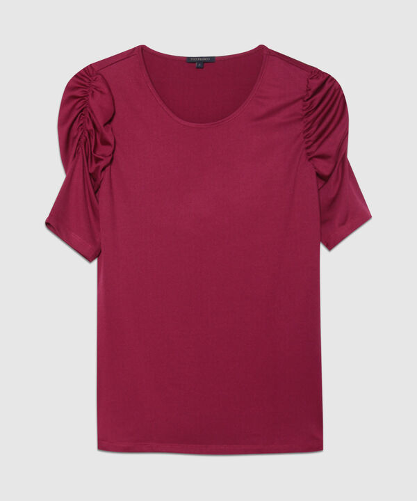 Camiseta Manga Corta en Ruche image number null