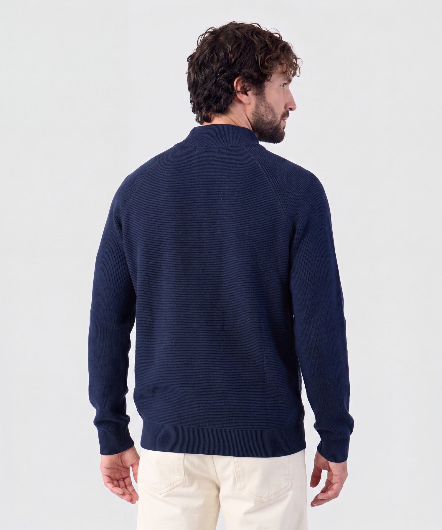 Su&eacute;ter De Hombre Con Cremallera Y Textura