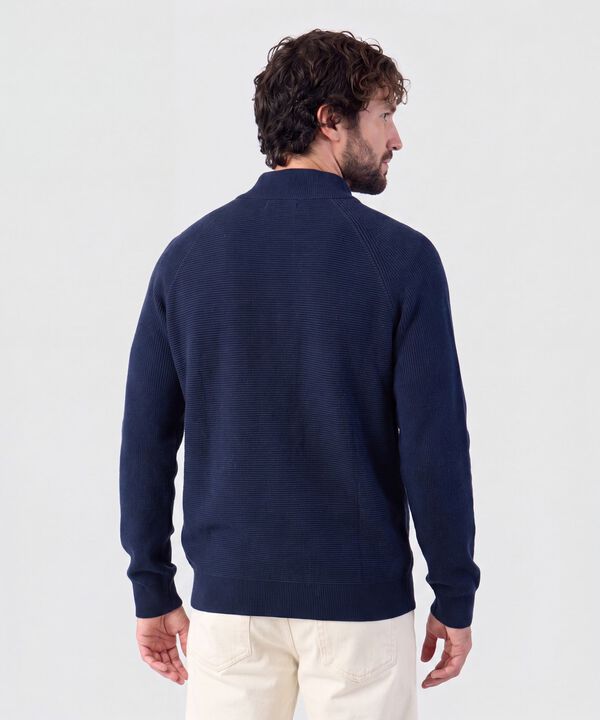 Su&eacute;ter De Hombre Con Cremallera Y Textura