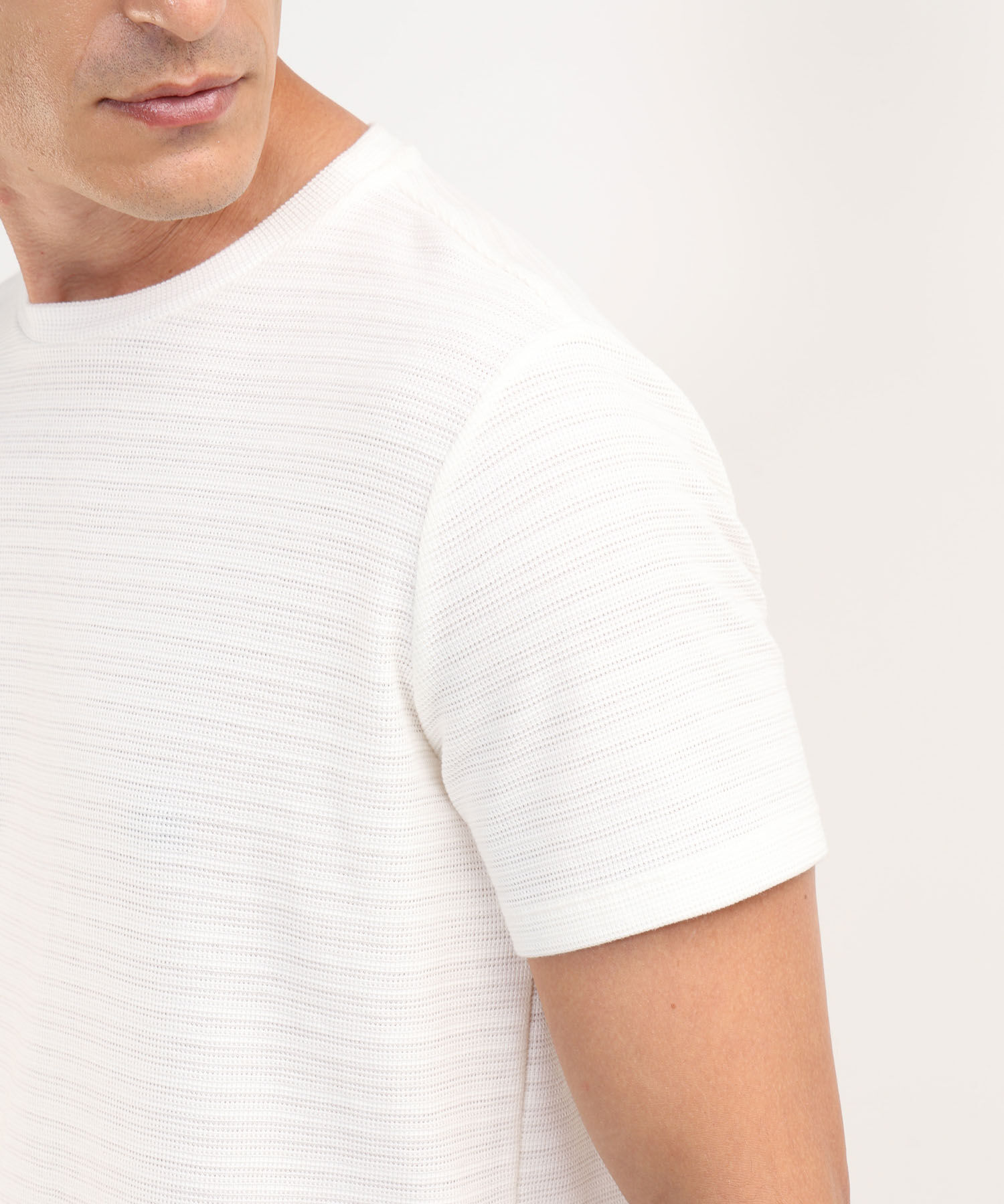 Camiseta Cuello Redondo Tela Textura