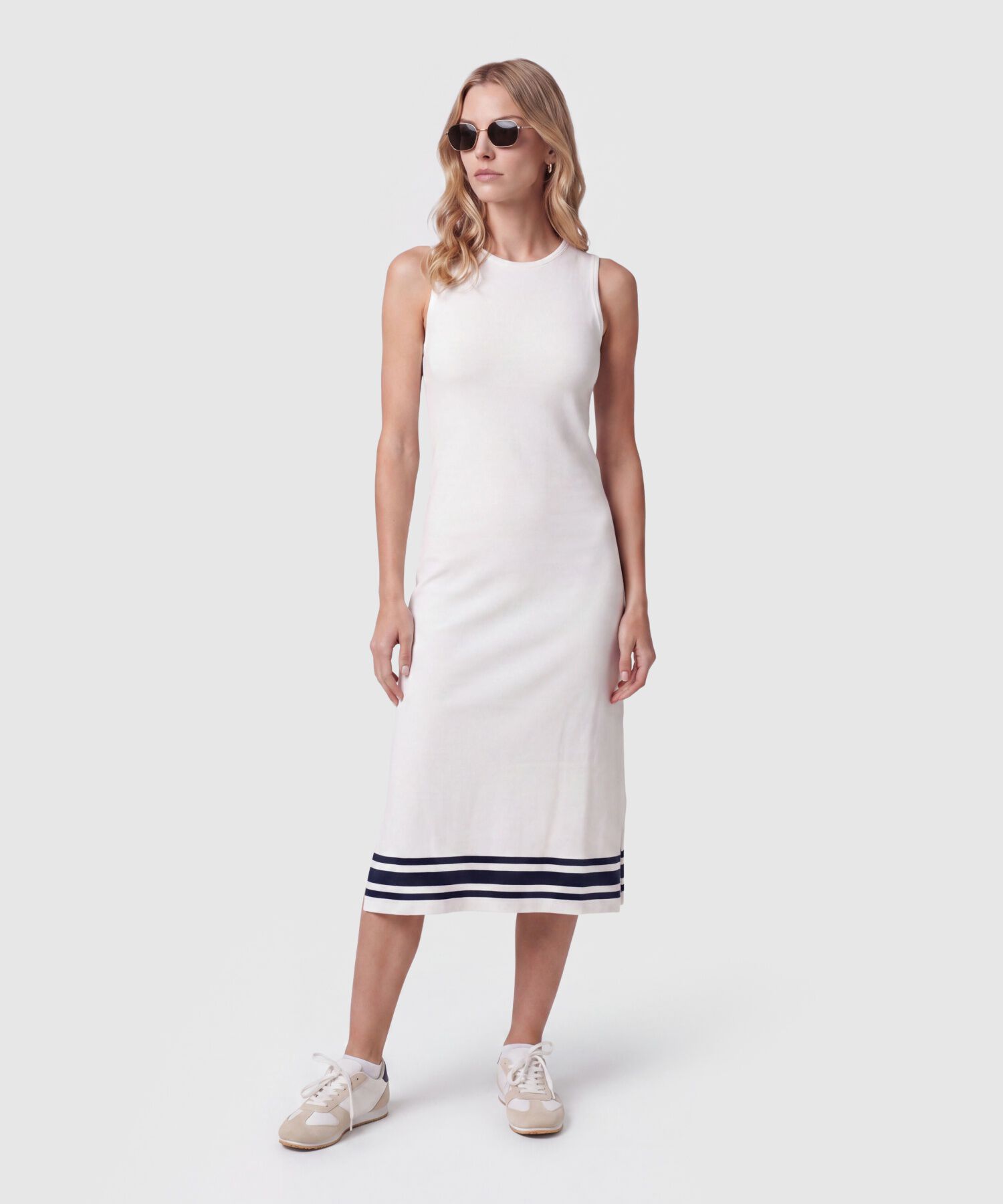 Vestido Midi Sin Mangas Para Mujer