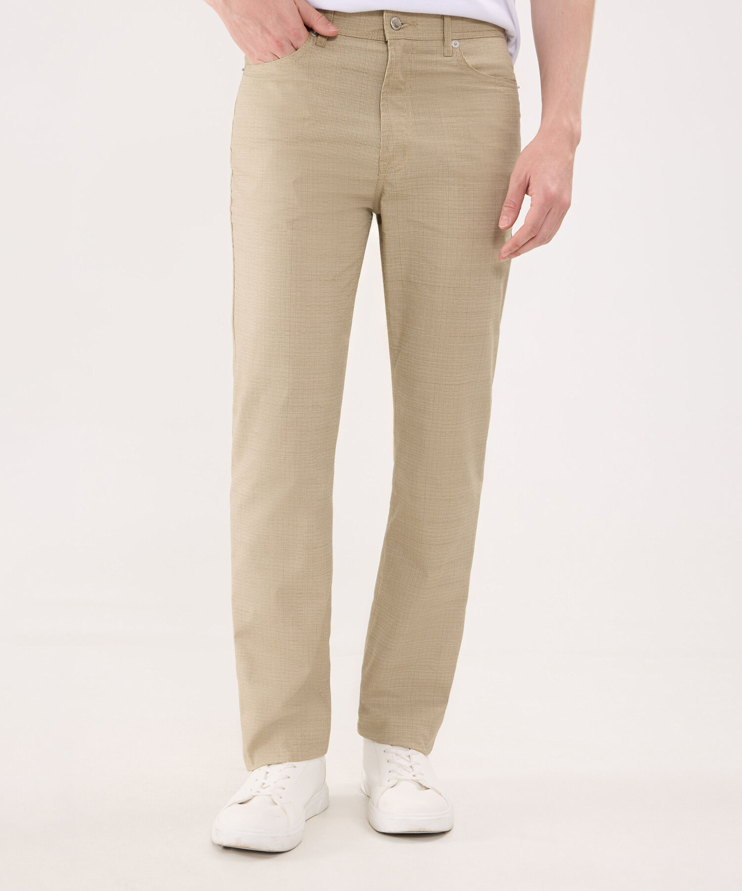 Pantalón Regular Efecto Rústico