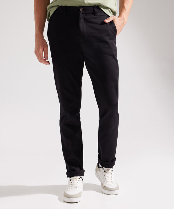 Pantalón Moda Unicolor Con Pretina Recta