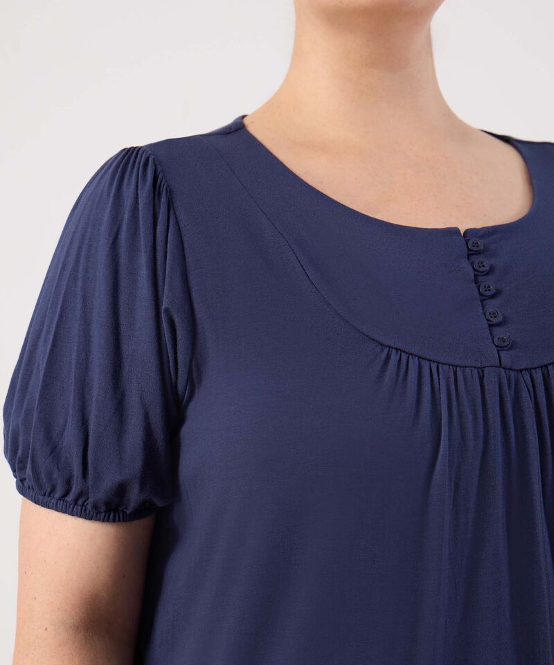 Camiseta con Plisados Frontales para Mujer Curvy