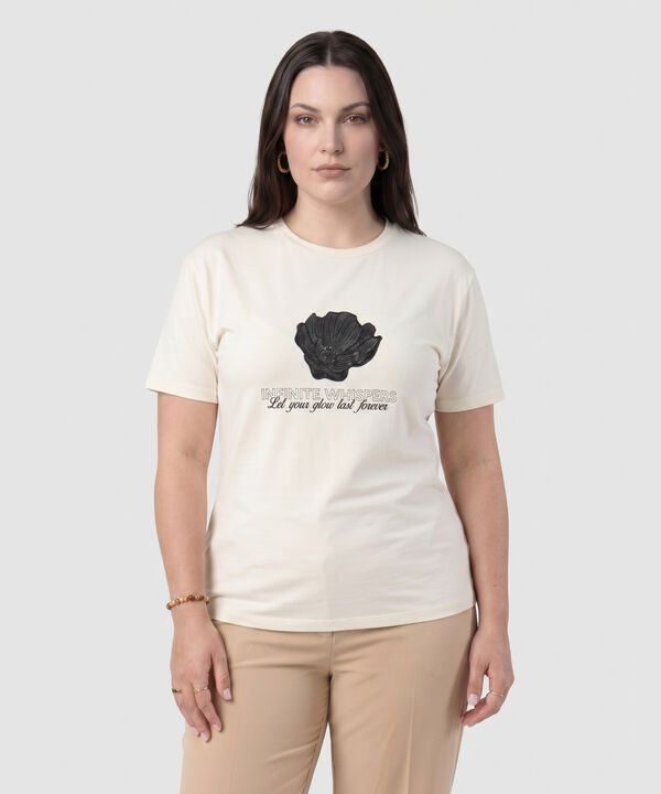 Camiseta Texturizada Manga Corta Para Mujer Curvy image number null