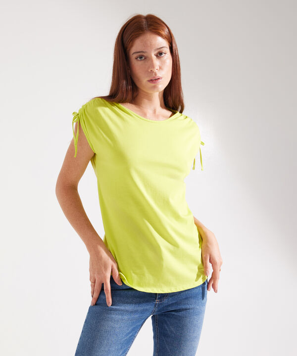 Camiseta Manga Corta con Recogido  image number null