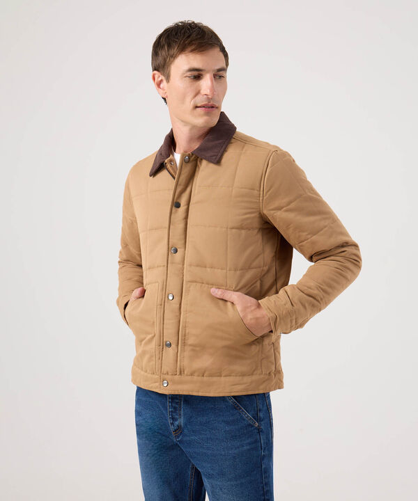Chaqueta En Pana Acolchada Para Hombre