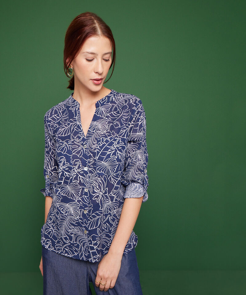 Blusa Manga Larga  Estampada