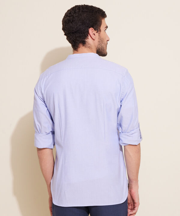 Camisa Manga Larga Cuello Neru,  Con Charretera