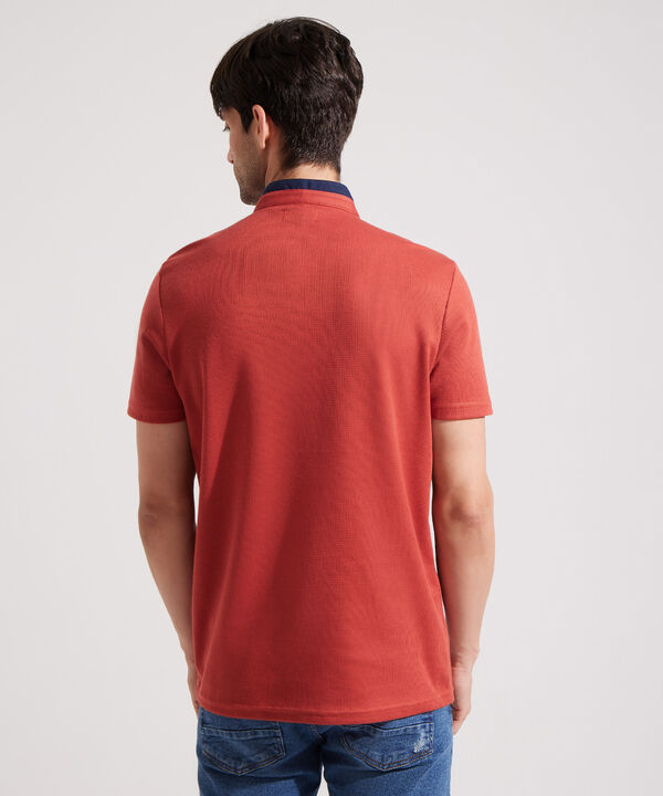 Polo Texturizada Con Cuello Mao image number null
