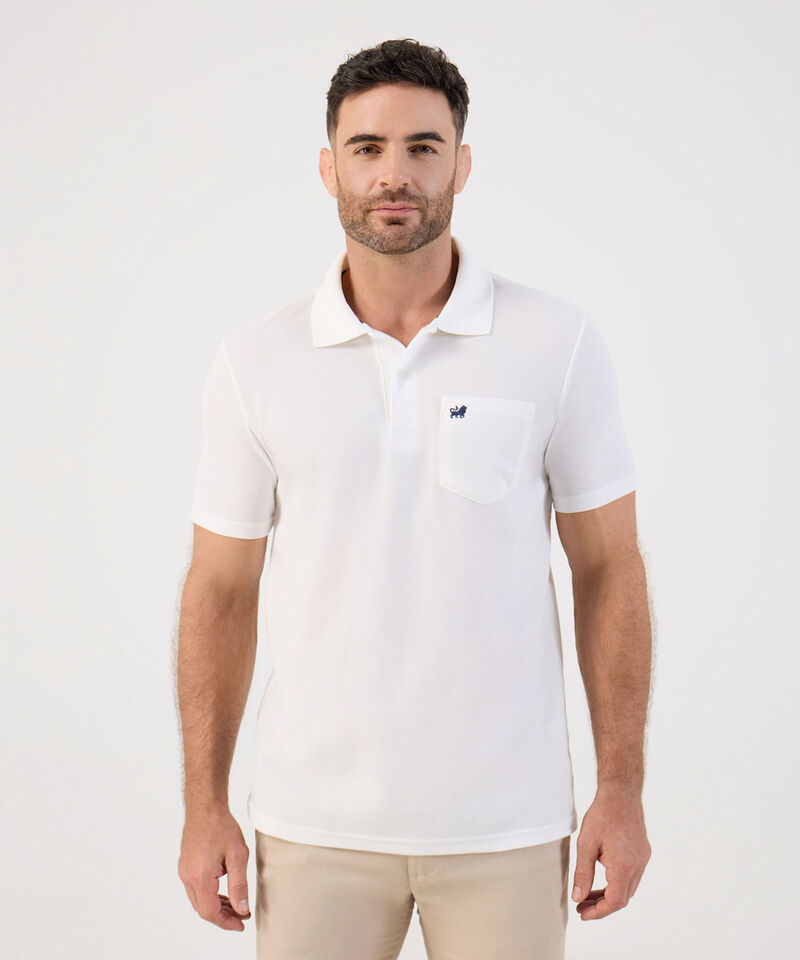 Polo Unicolor Con Bolsillo 