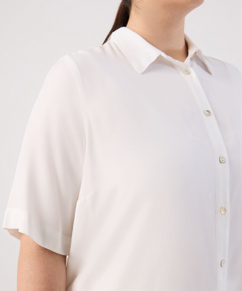 Blusa Manga Corta con Perilla para Mujer Curvy