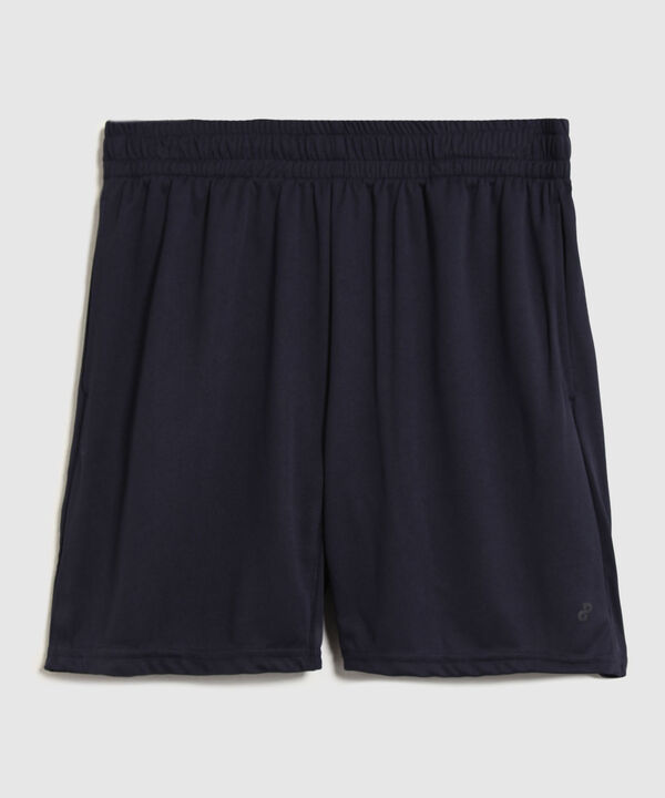 Bermuda Punto Unicolor Con Bolsillos image number null