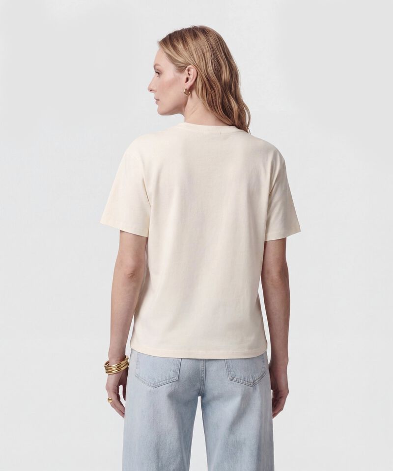 Camiseta De Cuello Redondo Estampada Para Mujer