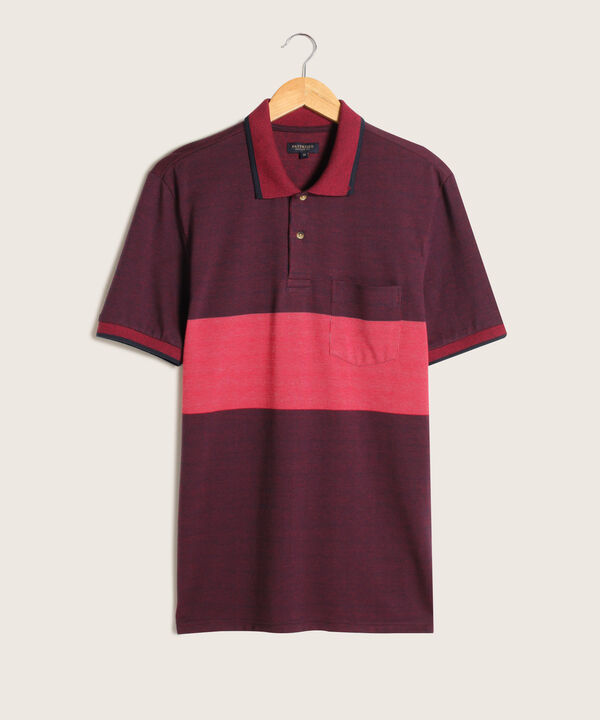 Polo Cuello Y Puño Tejido, Con Bolsillo, Preteñida