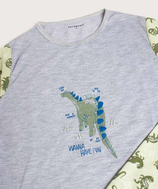 Pijama Camiseta Mangas Estampadas