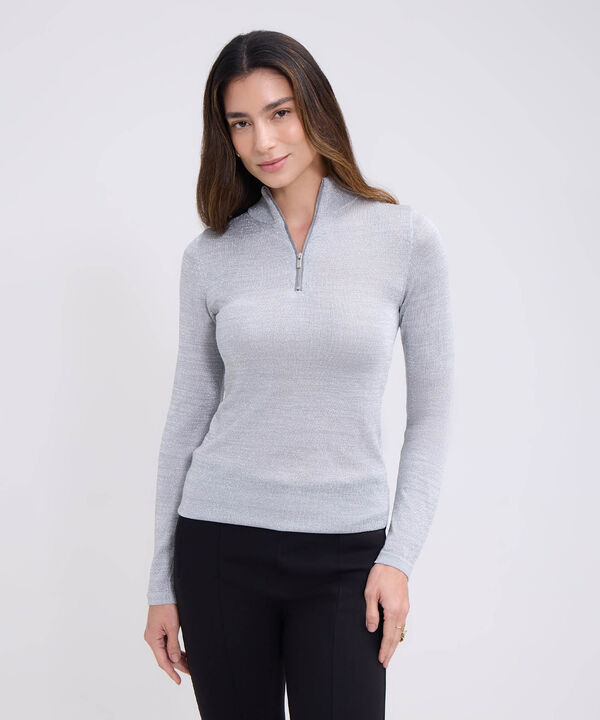 Saco cuello alto, manga larga para mujer image number null