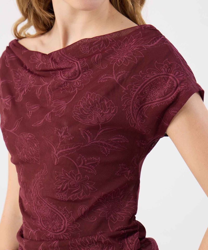 Camiseta Para Mujer con Escote en Cascada